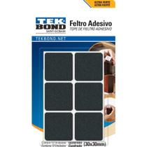 Acessorio para Casa Feltro Adesivo Quadrado 30MM P BL com 12 - Gna