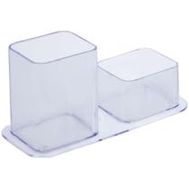 Acessório para Mesa Dellocolor Porta LÁPIS/CLIPS - Cristal