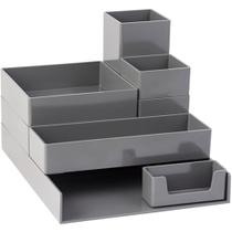 Acessorio para mesa kit modular cinza 8 pecas - WALEU