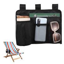 Acessório para porta-copos para cadeira de praia em nylon preto Acessório para porta-copos para cadeira de praia em nylon preto