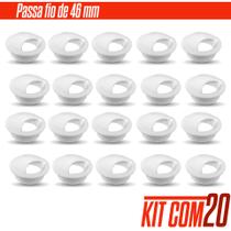 Acessório Passa Fios 46mm Branco para Mesa 20 Unidades Acessório Passa Fios 46mm Branco para Mesa 20 Unidades