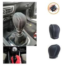 Acessório Revestimento Couro Capa Manopla Alavanca Câmbio Manual Renault Fluence 2011 à 2018