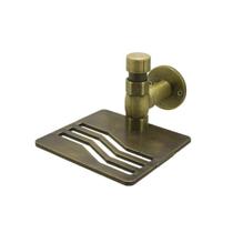 Acessório Saboneteira Lavatório Banheiro Industrial Rustico Dourado Ouro Velho Metal Luxo