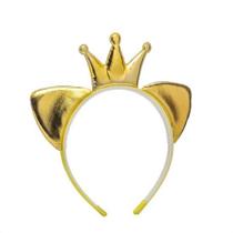 Acessório Tiara Coroa Vinil Dourado - Cromus