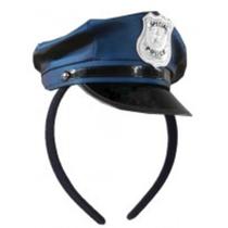 Acessório Tiara Quepe Policial Azul Festa Fantasia