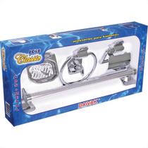 Acessorio Wc Daivak Abs+Metal Cromado 5 Pecas Com Ventosa 504