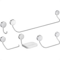 Acessorio Wc Deca Metal Cromado Net Kit Com 5 Pecas 2000C01 Acessorio Wc Deca Metal Cromado Net Kit Com 5 Pecas 2000C01