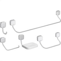 Acessorio Wc Deca Metal Cromado Pix Kit Com 5 Pecas 2000C02 Acessorio Wc Deca Metal Cromado Pix Kit Com 5 Pecas 2000C02
