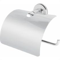 Acessorio Wc Hidrolar Faetto Papeleira Cromada Com Tampa Inox