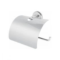 Acessorio Wc Hidrolar Faetto Papeleira Cromada Com Tampa Inox