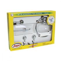 Acessorio Wc Japi Samba Fit Cromado Kit Com 5 Pecas Jkscf