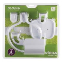 Acessorio Wc Viqua Atlantis Com 4 Pecas Branco Acessorio Wc Viqua Atlantis Com 4 Pecas Branco