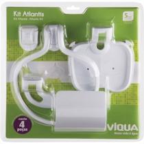 Acessorio Wc Viqua Atlantis Com 4 Pecas Branco Acessorio Wc Viqua Atlantis Com 4 Pecas Branco