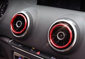 Acessorios Audi A3 Sedan - Decoração Saida Ar Cond 2014/19 - Vermelho