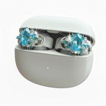 Acessórios Clip-On para Fones de Ouvido BEVCEFCC Oval Diamante Azul Lago