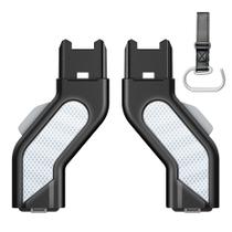 Acessórios de adaptador superior com faixas refletivas, compatíveis com carrinhos de bebê UPPAbaby Vista V2/V3, berço, cadeira infantil, Aria, Mesa V2/Max 1 conjunto (2 unidades) mais gancho bônus