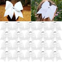 Acessórios de cabelo CEELGON Cheer Bows White Ponytail Holder Acessórios de cabelo CEELGON Cheer Bows White Ponytail Holder
