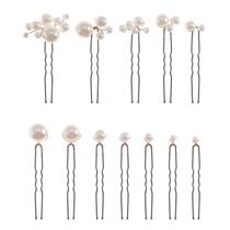 Acessórios de cabelo de noiva Pearl Wedding Hair Pins x12 SELFCLOUD