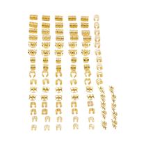 Acessórios De Cabelo Dreadlock Em Metal Estilo Boho DIY, 100 Peças De Presilhas Para Tranças,