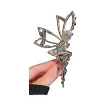 Acessórios De Cabelo Femininos De Moda, Presilha De Cabelo Em Metal Com Cristais Para Penteados De