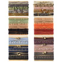 Acessórios de cabelo JEWPARK 74 unidades de gravatas e pulseiras de cabelo boho