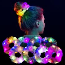 Acessórios de cabelo LED Scrunchies POZILAN Light Up para mulheres