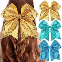 Acessórios de cabelo ZOLYCO Large 18cm Glitter Bow Clip para mulheres