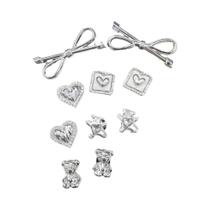 Acessórios De Calçados Femininos Com Laço De Borboleta Dourada, 10 Peças, Decorações Casuais Em ABS Acessórios De Calçados Femininos Com Laço De Borboleta Dourada, 10 Peças, Decorações Casuais Em ABS