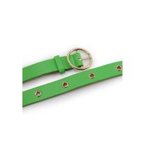 Acessórios de cinto feminino com fivela circular e ilhós Acessórios de cinto feminino com fivela circular e ilhós