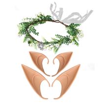 Acessórios de cosplay Yolev Elf Ears com capacete em coroa