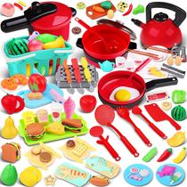 Acessórios de cozinha de brinquedo FunMission 134 unidades com churrasqueira Acessórios de cozinha de brinquedo FunMission 134 unidades com churrasqueira