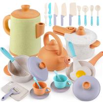 Acessórios de cozinha Pretend Play, brinquedos Dreamon, 31 unidades para crianças
