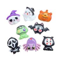 Acessórios De Decoração Para Artesanato DIY: Kit De 8 Peças De Resina Com Tema De Halloween,
