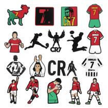 Acessórios De Decoração Para Crocs: Kit Com 18 Pingentes De Desenho Animado Do Craque De Futebol Acessórios De Decoração Para Crocs: Kit Com 18 Pingentes De Desenho Animado Do Craque De Futebol