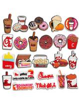 Acessórios De Decoração Para Sapatos Em Formato De Donut E Chá Com Leite, 23 Peças De Qualidade Acessórios De Decoração Para Sapatos Em Formato De Donut E Chá Com Leite, 23 Peças De Qualidade