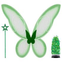 Acessórios de fantasia Incredible Green Fairy Wings & Wand Acessórios de fantasia Incredible Green Fairy Wings & Wand