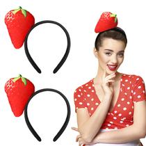Acessórios de fantasia Knitgrip Funny Headbands Strawberry x2 Acessórios de fantasia Knitgrip Funny Headbands Strawberry x2