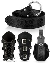 Acessórios de fantasia LEIFIDE Medieval Viking Belt Bolsa preta