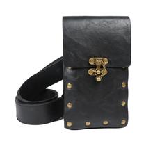 Acessórios De Fantasia Medieval Renascentista: Bolsa De Couro Para Cinto E 3 Suportes Para Frascos