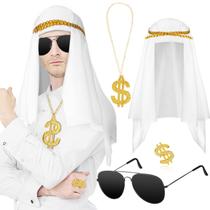Acessórios de fantasia Mepase Dubai Arab Halloween para homens
