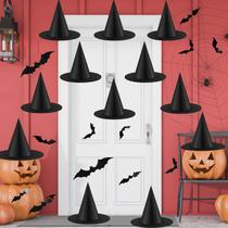 Acessórios de fantasia Tmflexe Halloween Witch Chapéus 12 unidades + 12 unidades