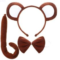 Acessórios de fantasia WILLBOND Monkey Ears, faixa de cabeça e cauda