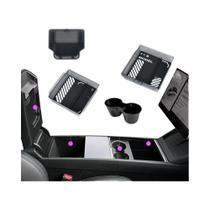 Acessórios De Flocagem Superior E Inferior Para Caixa De Armazenamento Do Console Central Tesla