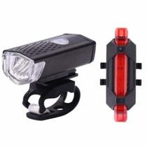 Acessórios de Iluminação para bike Lanterna Frontal e Traseira Recarregável - AAA