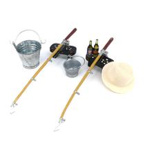 Acessórios de pesca em miniatura Dollhouse FACDEM Jetamie 1/12