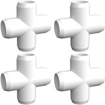 Acessórios de PVC de 4 vias cruzadas de 1 polegada (pacote com 4) Grau de mobiliário Acessórios de PVC de 4 vias cruzadas de 1 polegada (pacote com 4) Grau de mobiliário