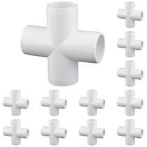 Acessórios de PVC de 4 vias e 1 polegada, grau de mobiliário, pacote com 12 unidades