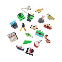 Acessórios De PVC Kawaii Para Calçados Femininos, 18 Peças, Série Pesca, Para Crocs, Enfeites DIY
