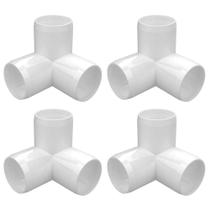 Acessórios de PVC LetsFix de 3 vias de 1-1/4 polegadas (pacote com 4) para móveis