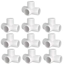 Acessórios de PVC LetsFix de 4 vias de 3/4 polegadas (pacote com 10) para móveis Acessórios de PVC LetsFix de 4 vias de 3/4 polegadas (pacote com 10) para móveis